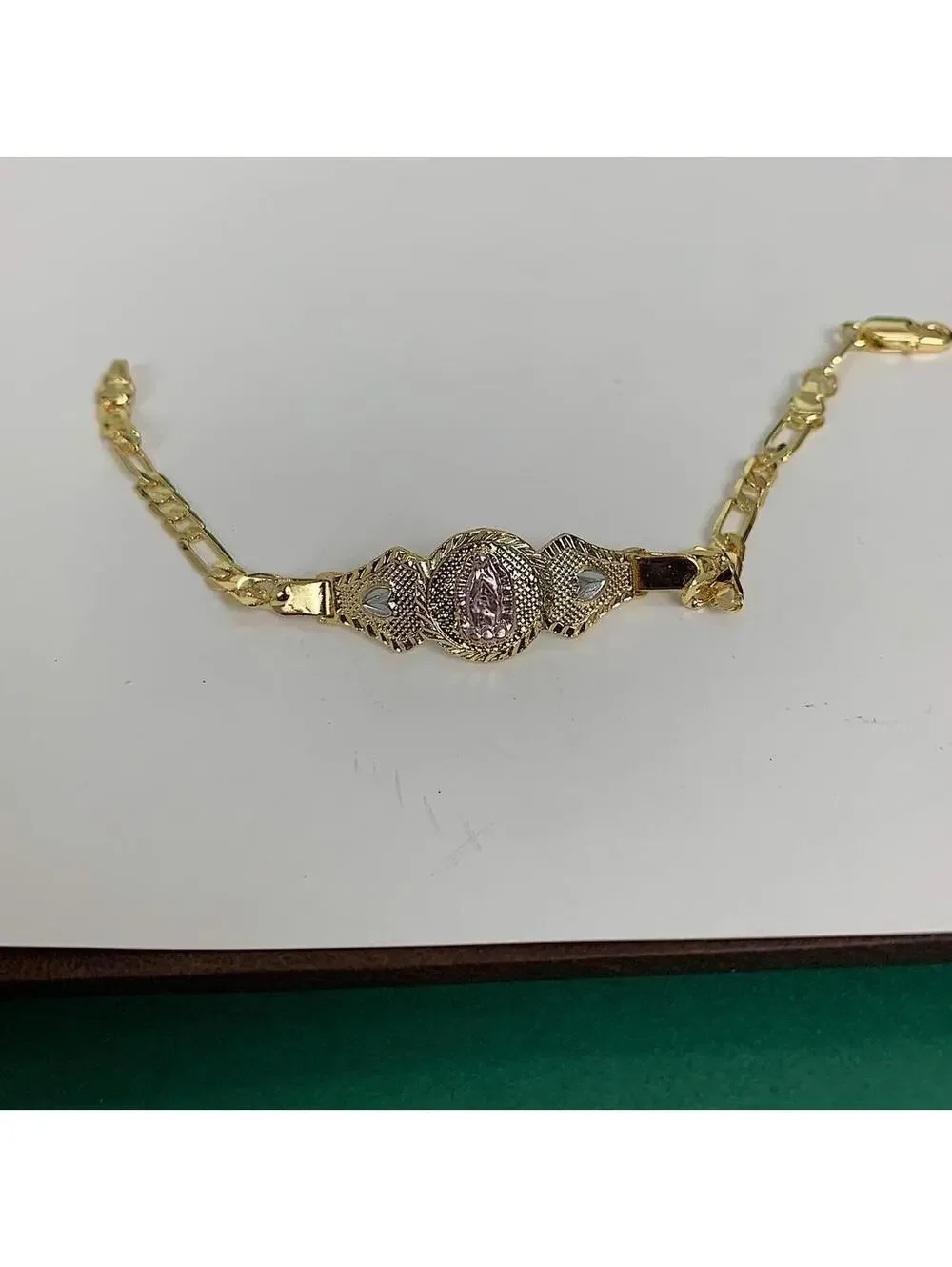 Vintage Y2K Pink Gold Stainless Steel Steel Bracelet